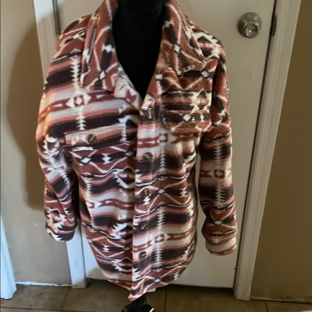 Trendy Geometric Patterned Jacket